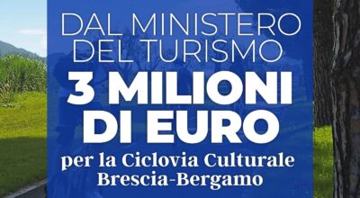 Dal Ministero del Turismo 3 milioni per la Ciclovia Culturale Brescia-Bergamo
