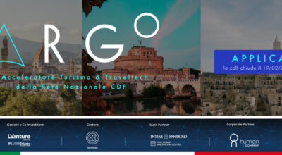 INNOVATION NETWORK DEL MINISTERO DEL TURISMO – ACCELERATORE ARGO: CALL PER STARTUP IN COLLABORAZIONE CON CDP VENTURE CAPITAL