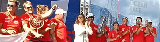 TGR LIGURIA The Ocean Race Genova. La partenza dell’Amerigo Vespucci presente il Ministro Santanchè